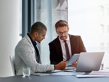 two businessmen meeting